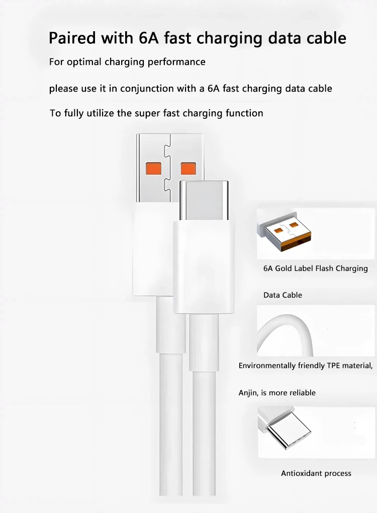 Cargador Rápido USB de 90W para Xiaomi 15 14 13 12 11 10 Ultra Note 12T 13 Pro Turbo, Cable de Carga USB Tipo C de Carga Rápida