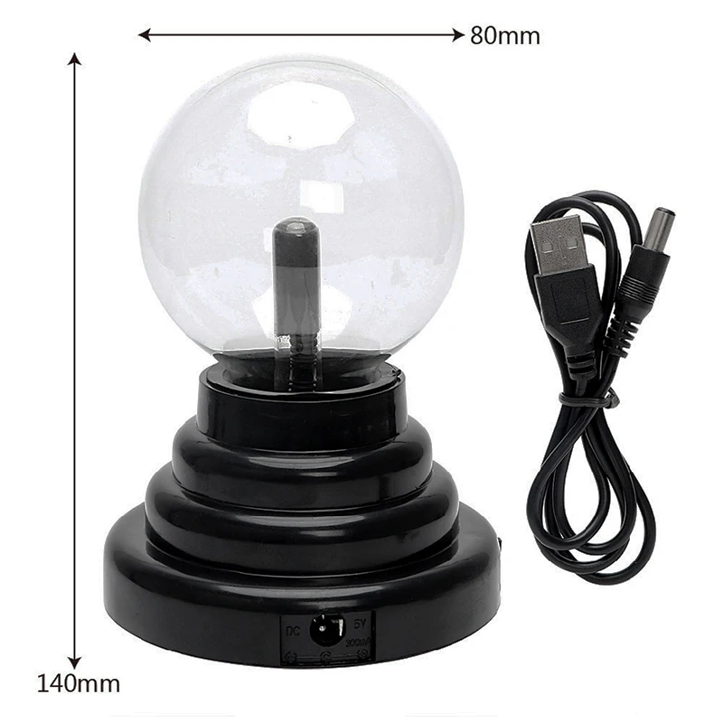 Lámpara de Plasma Mágica de 3 Pulgadas, Luz Nocturna LED de Ambiente, Control Táctil, Luz de Plasma de Vidrio, Decoración de Dormitorio, Regalos para Niños