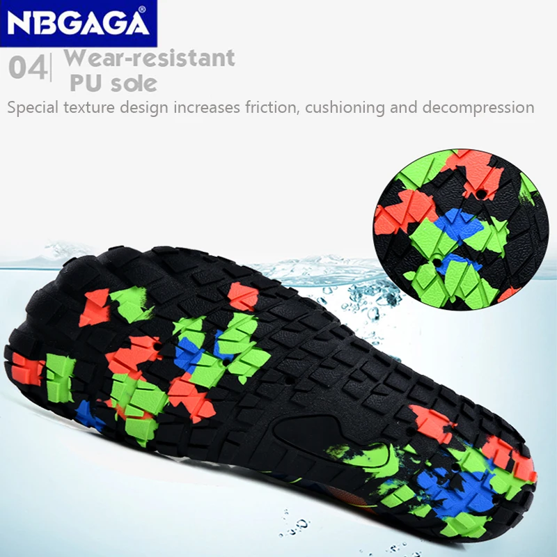 Zapatos de agua para hombre, deportes acuáticos de playa al aire libre, zapatos acuáticos aguas arriba, zapatos ligeros para mujer, zapatos de entrenamiento de natación de secado rápido, talla grande 46