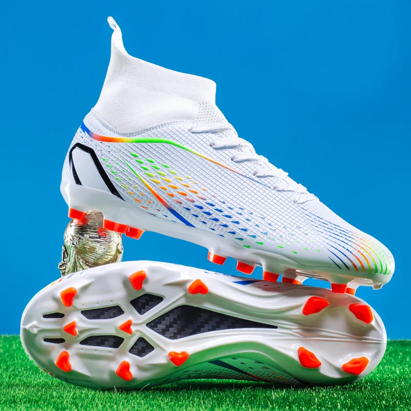 MenOutdoor-botas de fútbol de entrenamiento profesional, zapatos de fútbol, tacos de césped, Partido de hierba, Unisex, antideslizante, transpirable