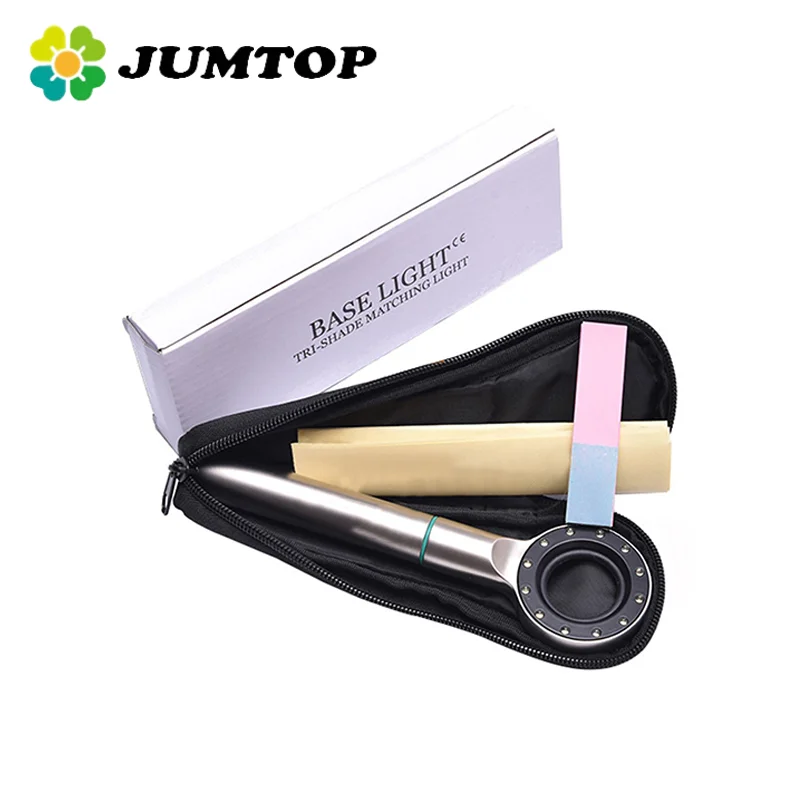 JUMTOP Base Dental luz restauración dientes sombra lámpara a juego 12 LED sombra de mano luz a juego lámpara colorimétrica Oral
