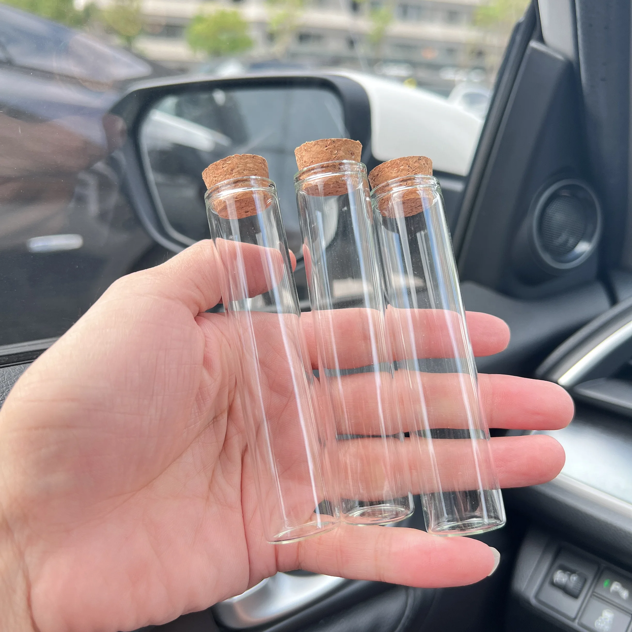 50 Uds Mini tarro de cristal para boda dragones de caramelo botella de vidrio tubo de ensayo de boda diámetro del partido 22mm pequeña botella de corcho tubo de gragea