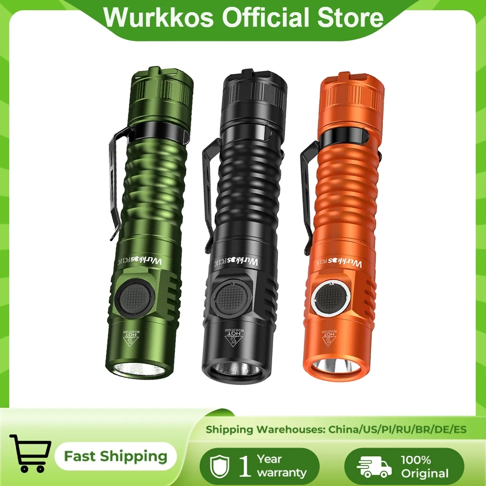 Linterna Wurkkos FC11C Nippon Chemical 519A Edición Montañismo, Batería 18650, Salida Máxima 1200 Lm, Carga USB-C, Uso Diario