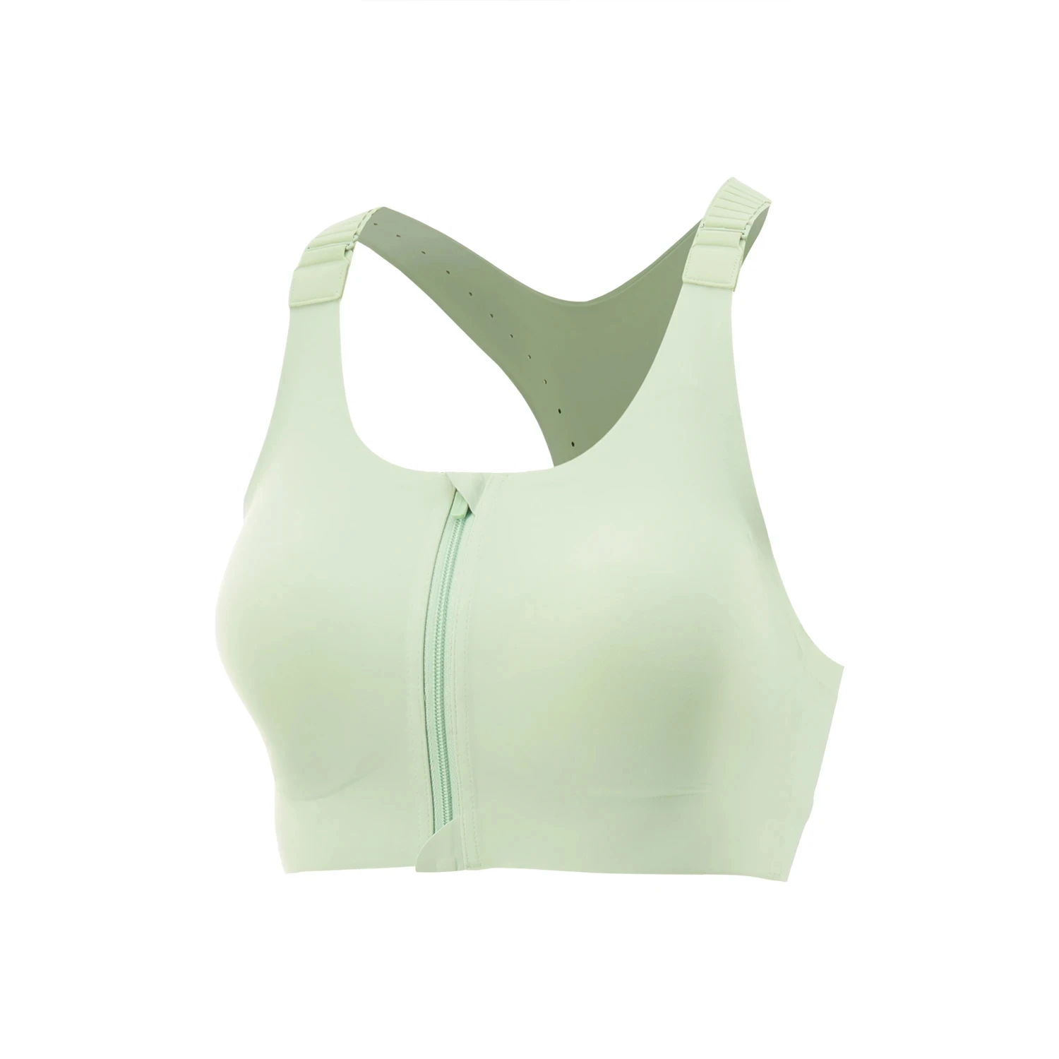 Li-ning-Sujetador deportivo deportivo para mujer, soporte estable, 54% poliéster, 46% elastano, forro cómodo y práctico, sujetadores con cremallera AUBV004