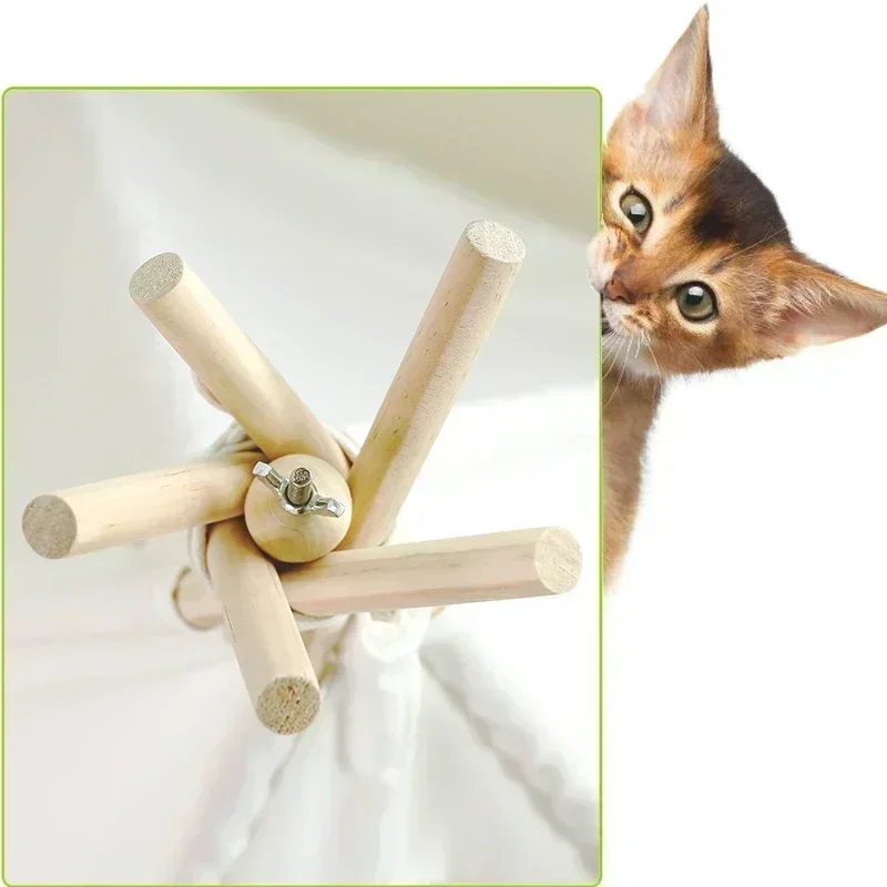 Tienda tipi para mascotas para gatos y perros, casa para perros lavable y extraíble portátil, casa para cachorros de interior con cojín y pizarra para gatos