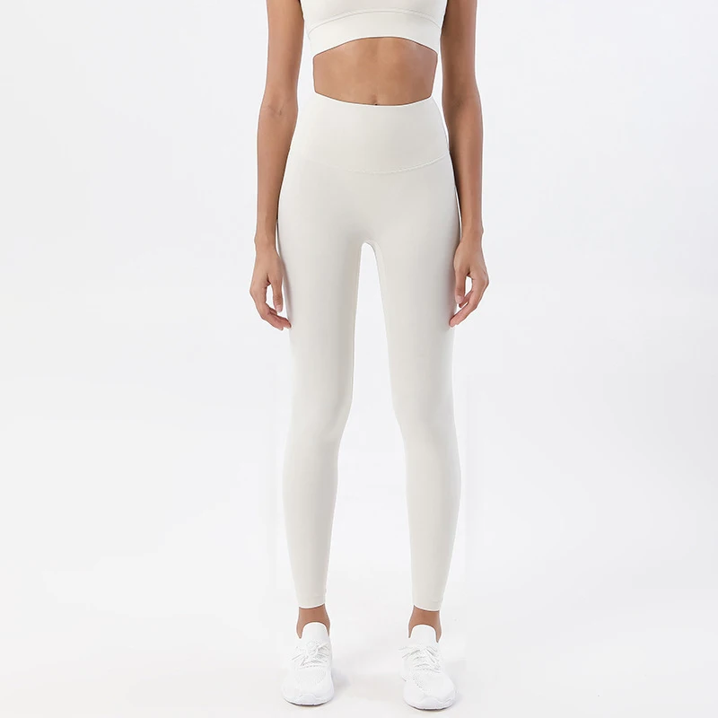 SOISOU-Pantalones de mujer Yoga de nailon para, mallas suaves de Fitness, cintura alta, elásticos, transpirables, sin línea en T