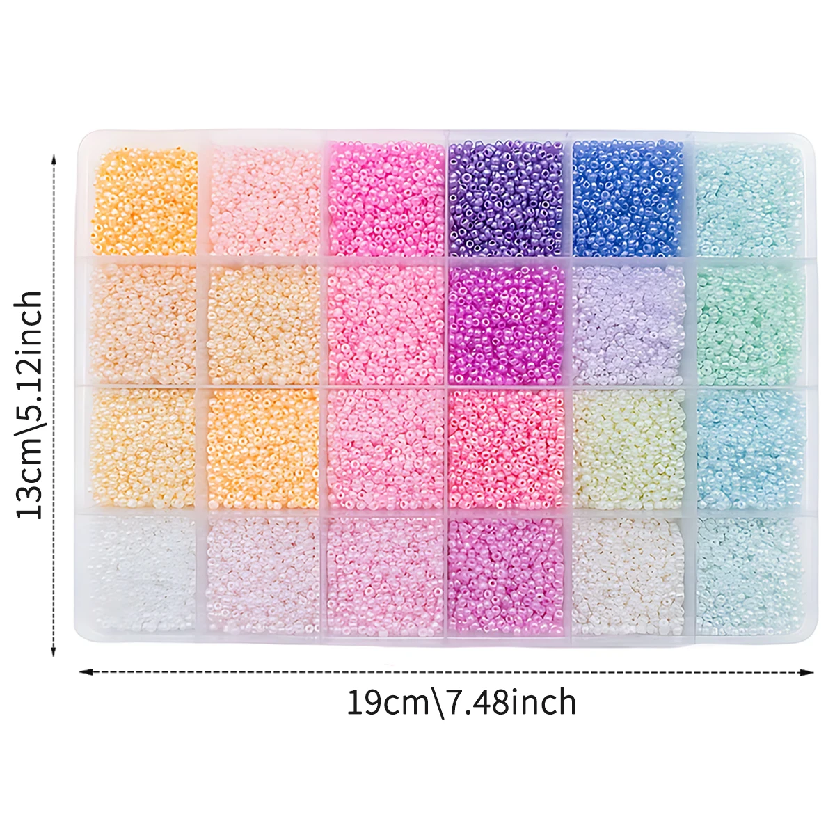 Kit surtido de cuentas de semilla de vidrio de 24 colores, 2/3/4mm, 12000/5760/2400 Uds. Cuentas para fabricación de joyas, manualidades DIY, pulseras hechas a mano