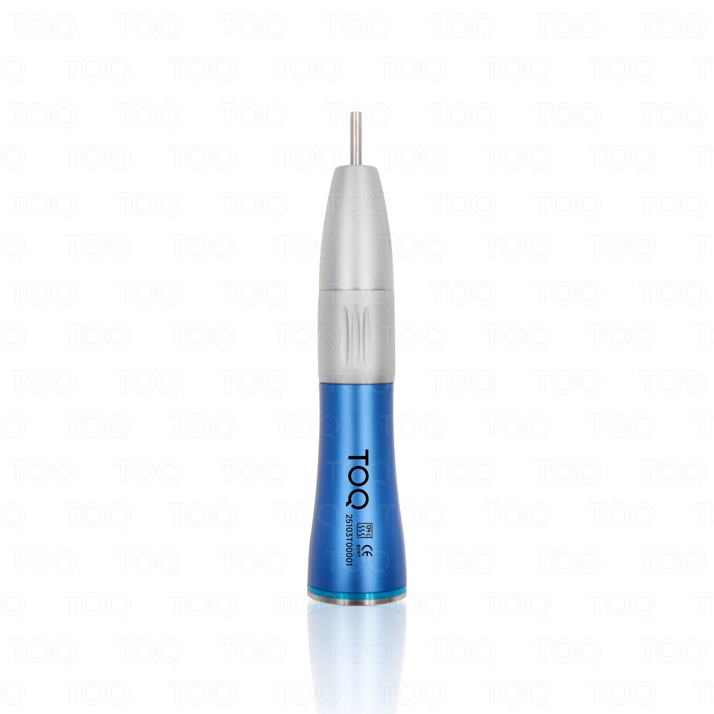 TOQ Pieza de mano dental de baja velocidad, juego de 2/4 orificios, con turbina de aire, motor de aire recto y contra-ángulo, profesional de alta tecnología, azul