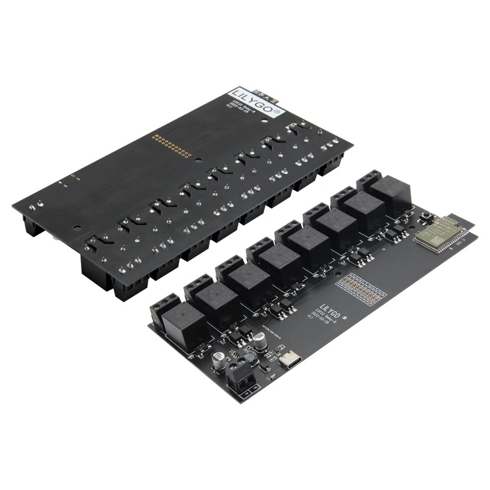 LILYGO ®   Módulo de relé T-Relay 5V de 8 canales ESP32 Placa de desarrollo inalámbrico WIFI Bluetooth con aislamiento optoacoplador para Arduino