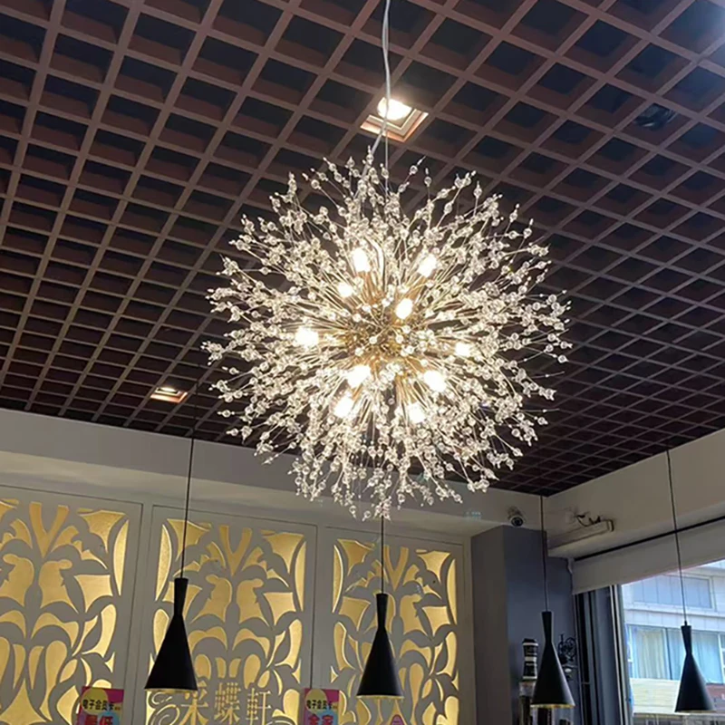 Lámparas Colgantes LED Modernas con Diseño de Diente de León, Iluminación para Sala de Estar, Comedor, Dormitorio, Lámparas Colgantes con Diseño de Bola de Fuego Estrellada