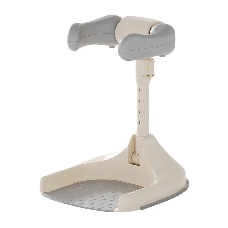 Soporte de baño ajustable para bebé, plegable para almacenamiento, almohadillas antideslizantes para los pies, suministros de baño para bebés y niños