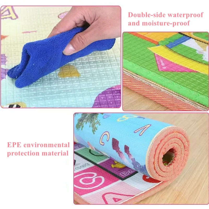 Alfombras de juego gruesas de gran tamaño para gatear para bebés, alfombra plegable, alfombra de juego para niños, alfombra de seguridad, juguetes, regalo, novedad de 2024