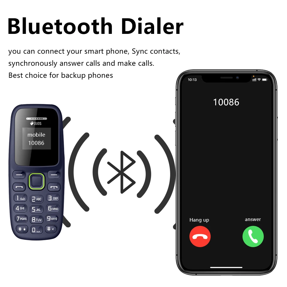 BM310 teléfonos móviles pequeños desbloqueados auriculares Bluetooth teléfono baja radiación grabación automática de llamadas Dual SIM teléfono celular pequeño
