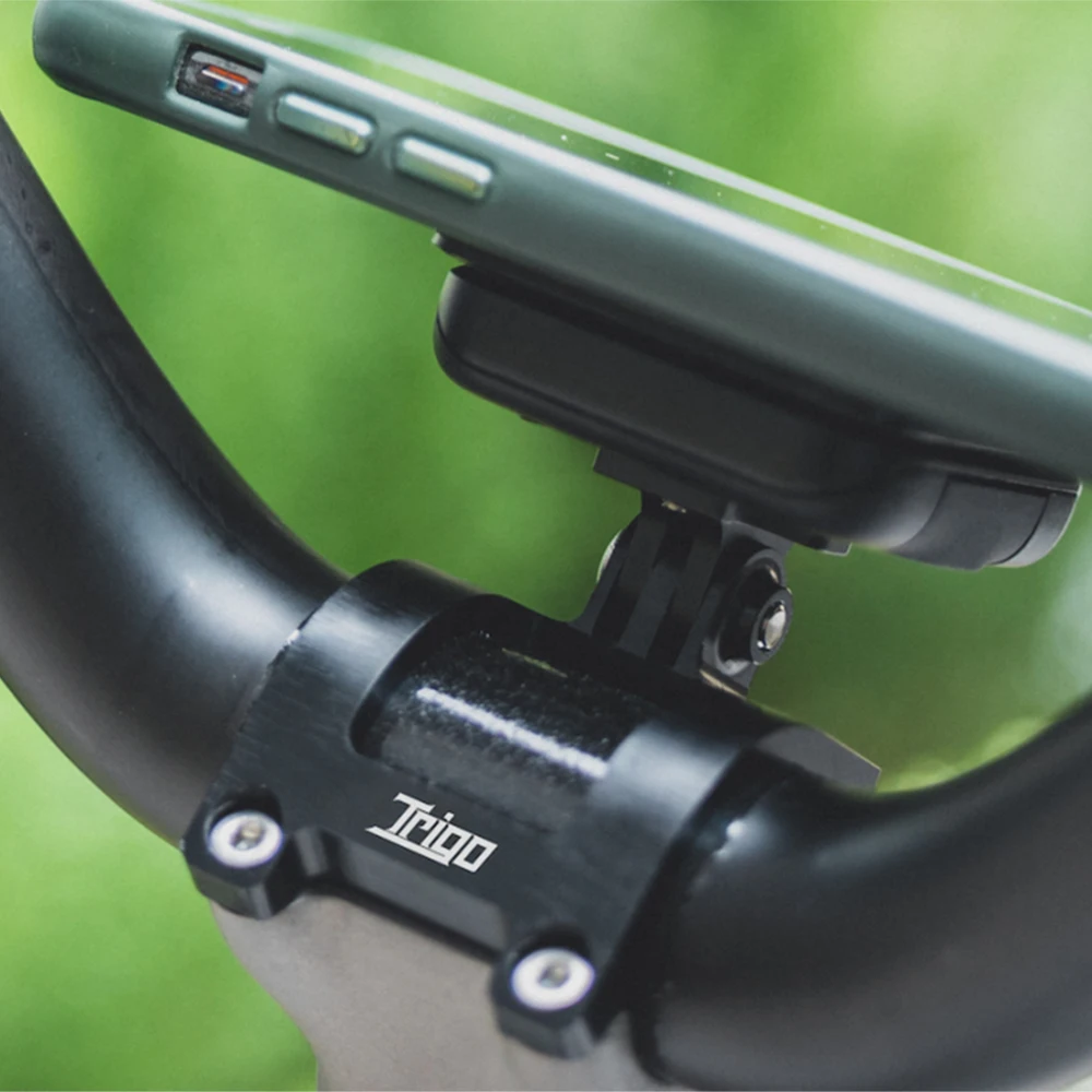 Trigo-Soporte de cámara para Faro de ciclismo para BROMPTON P LINE T LINE, vástago de bicicleta plegable, soporte para Gopro, accesorios para bicicleta