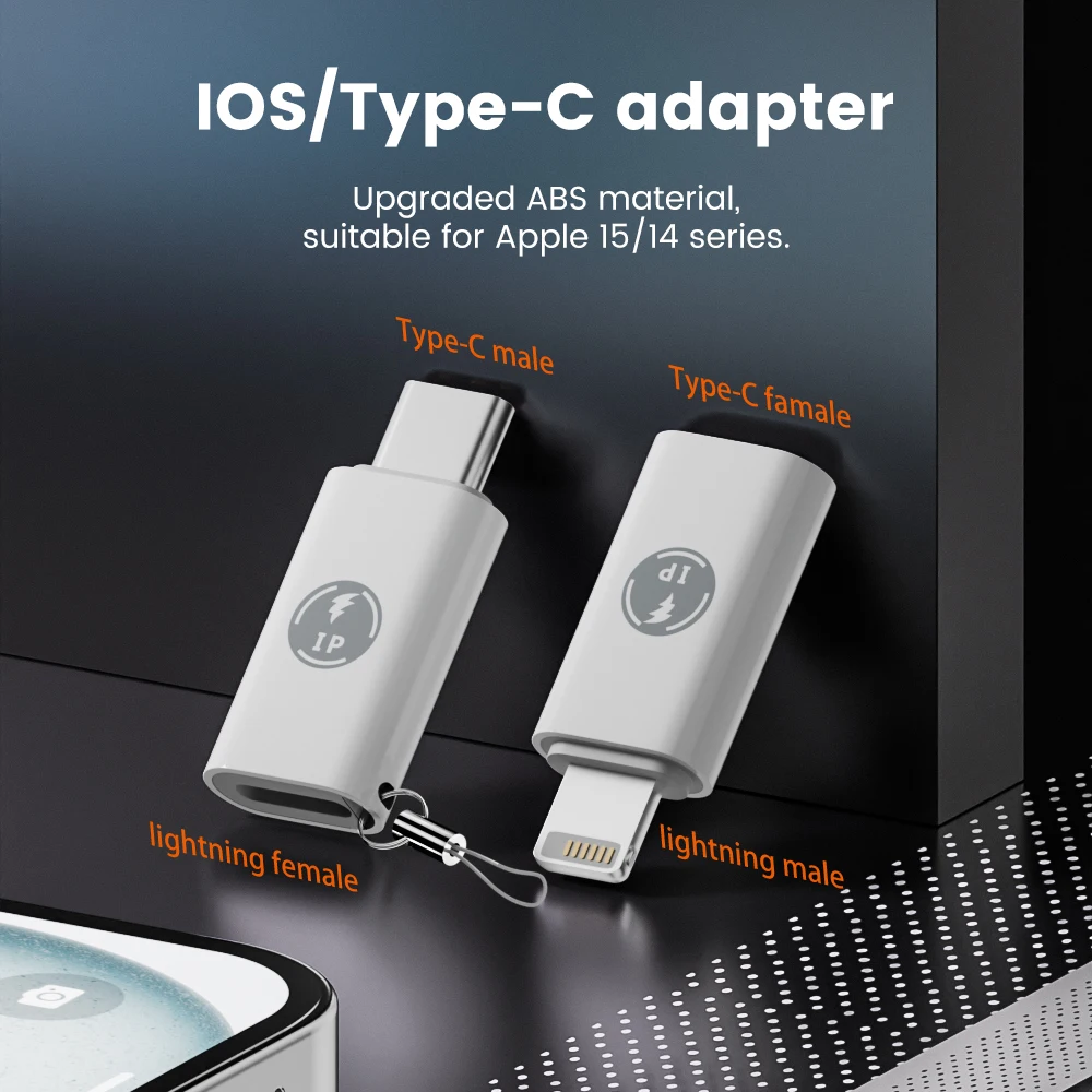 Adaptador USB C a Lightning de Olaf, convertidor de carga rápida tipo C hembra a macho iOS para iPhone 15, 14, 13, adaptador USB C Lightning