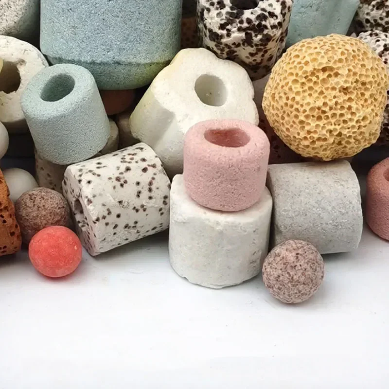 100g 250g 15 tipos de bolas biológicas para acuario, medios de filtro de bola bioquímica para accesorios de filtro de acuario para pecera efectiva
