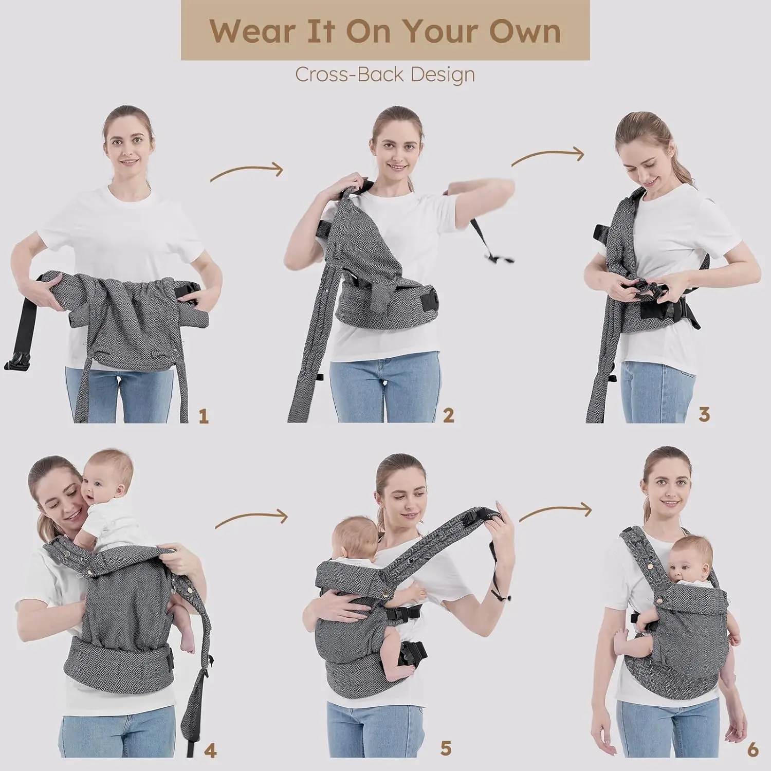 Portabebés, bolsas para bebés, mochila infantil, mochilas para niños pequeños, portabebés, portabebés para recién nacidos, bolsa de canguro para bebé, correas para salir
