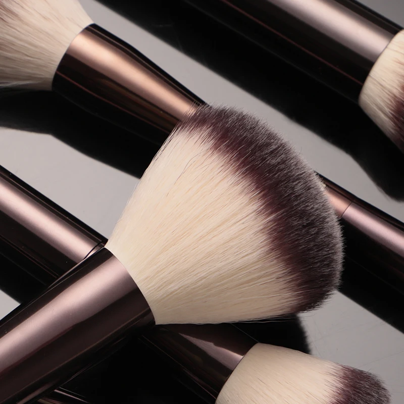Juego y Kit de brochas de maquillaje con forma de reloj de arena, incluye base en polvo, corrector, colorete de labios, bronceador, sombra de ojos, delineador de ojos, pincel para resaltar