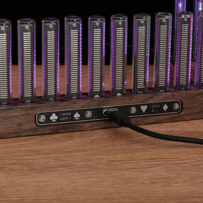 Lámpara de espectro de ritmo musical electrónico, lámpara LED de espectro de recogida, tubo brillante, regalo de decoración de escritorio
