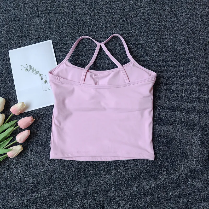 Chaleco Deportivo de Verano con Relleno en el Pecho para Mujer, Sujetador Deportivo con Sensación de Segunda Piel para Correr, Fitness y Yoga