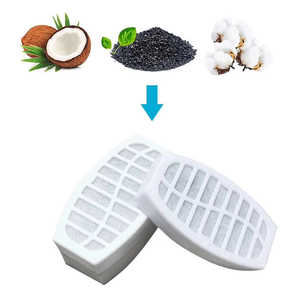 Reemplazo de filtro de carbón activado reemplazado para filtros de fuente de agua potable para gatos, dispensador de fuente redonda para perros y mascotas, 10 Uds.