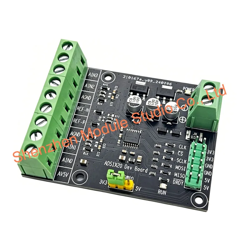 Módulo ADC de Alta Precisión de 24 Bits ADS1220, Compatible con Sensor de Puente, Medición de Temperatura, Termopar, RTD, Sensor de 2/3/4 Hilos