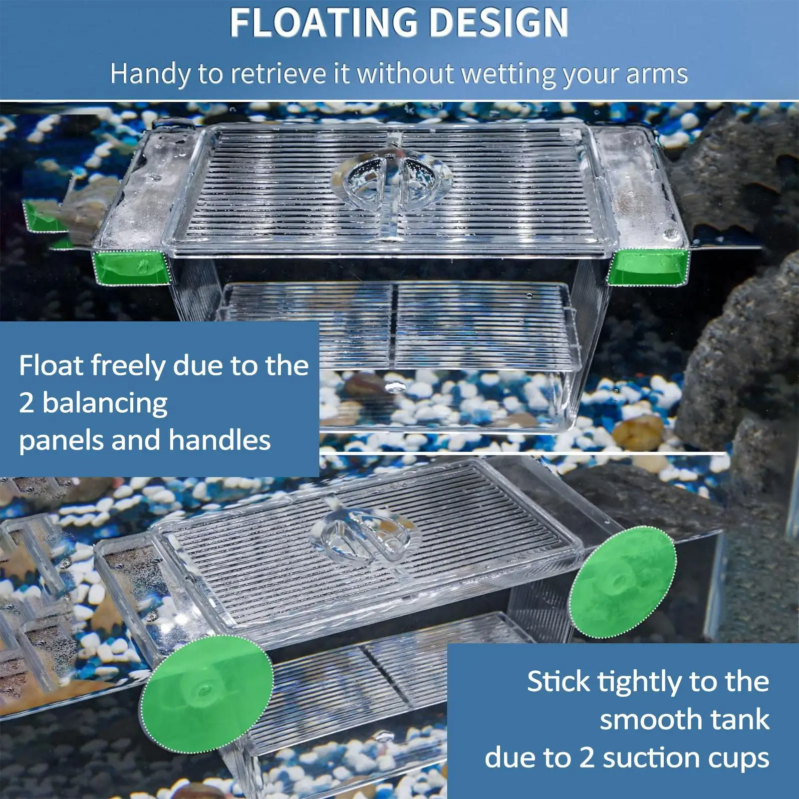 Caja de Aislamiento Acrílica para Acuario, Caja de Cría, Dispositivo de Desparasitación, Incubadora, Divisor de Pecera para Peces Pequeños y Camarones