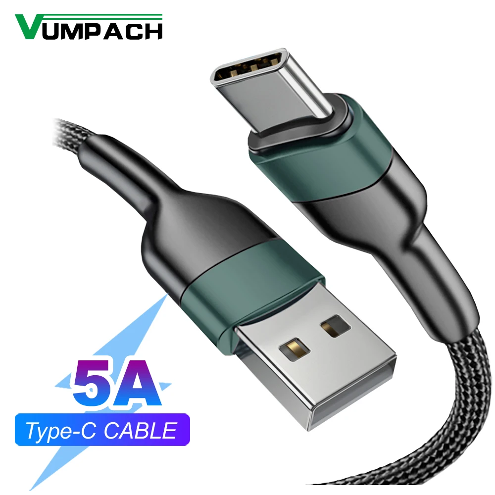 Cable USB Tipo C Vumpach, Cable de Carga Rápida y Transferencia de Datos para iPhone 15, Samsung S21, A51, Xiaomi Mi 10, Redmi, Huawei