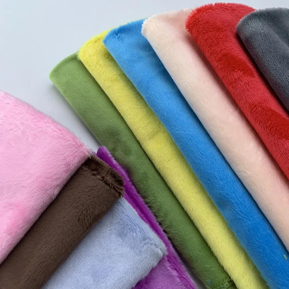 Tela Minky de 3mm en 43 Colores, 100% Poliéster, Ecológica, 45x50cm, para Forro de Disfraces y Peluches