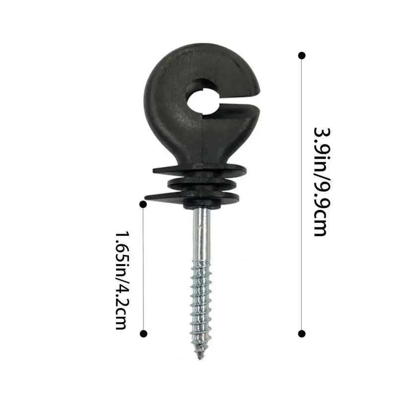 Isolador de anillo de compensación para valla eléctrica, poste de madera, tornillo de cercado, cinta de madera, aisladores de alambre, accesorio seguro para edificios de jardín