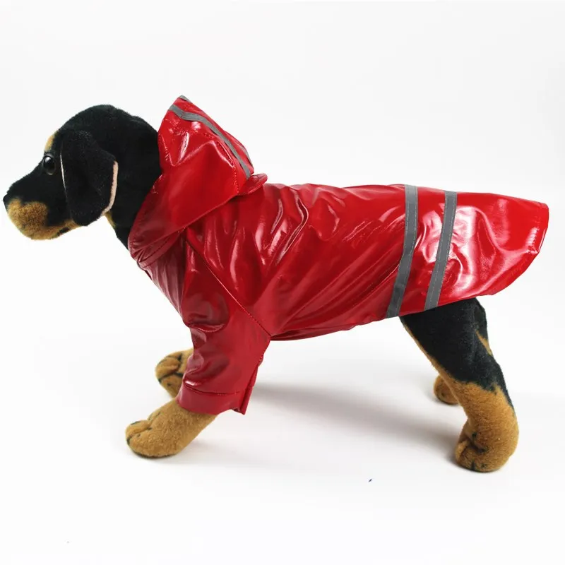 Ropa para perros, impermeables con capucha, tira reflectante, abrigo de lluvia para perros, chaquetas impermeables, ropa transpirable para exteriores para cachorros, impermeable