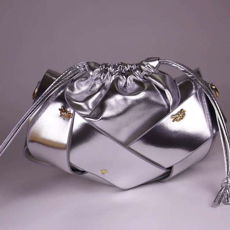 Bolsa de Pañales de Cuero de Lujo, Bolso Tote, Bandolera, Moderna, Casual, Simple, Única, Original, Retro, Bolso de Hombro para Mujer