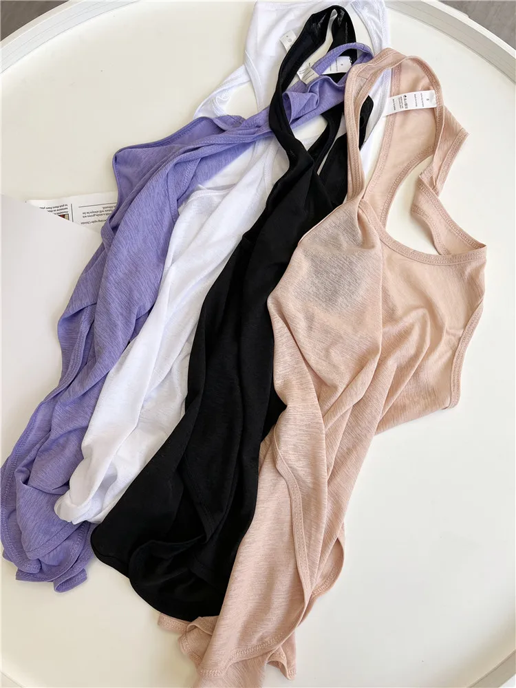 Chaleco deportivo suave de secado rápido para exteriores, camiseta sin mangas para Yoga, gimnasio, entrenamiento, Top para correr, Fitness, Halter para mujer
