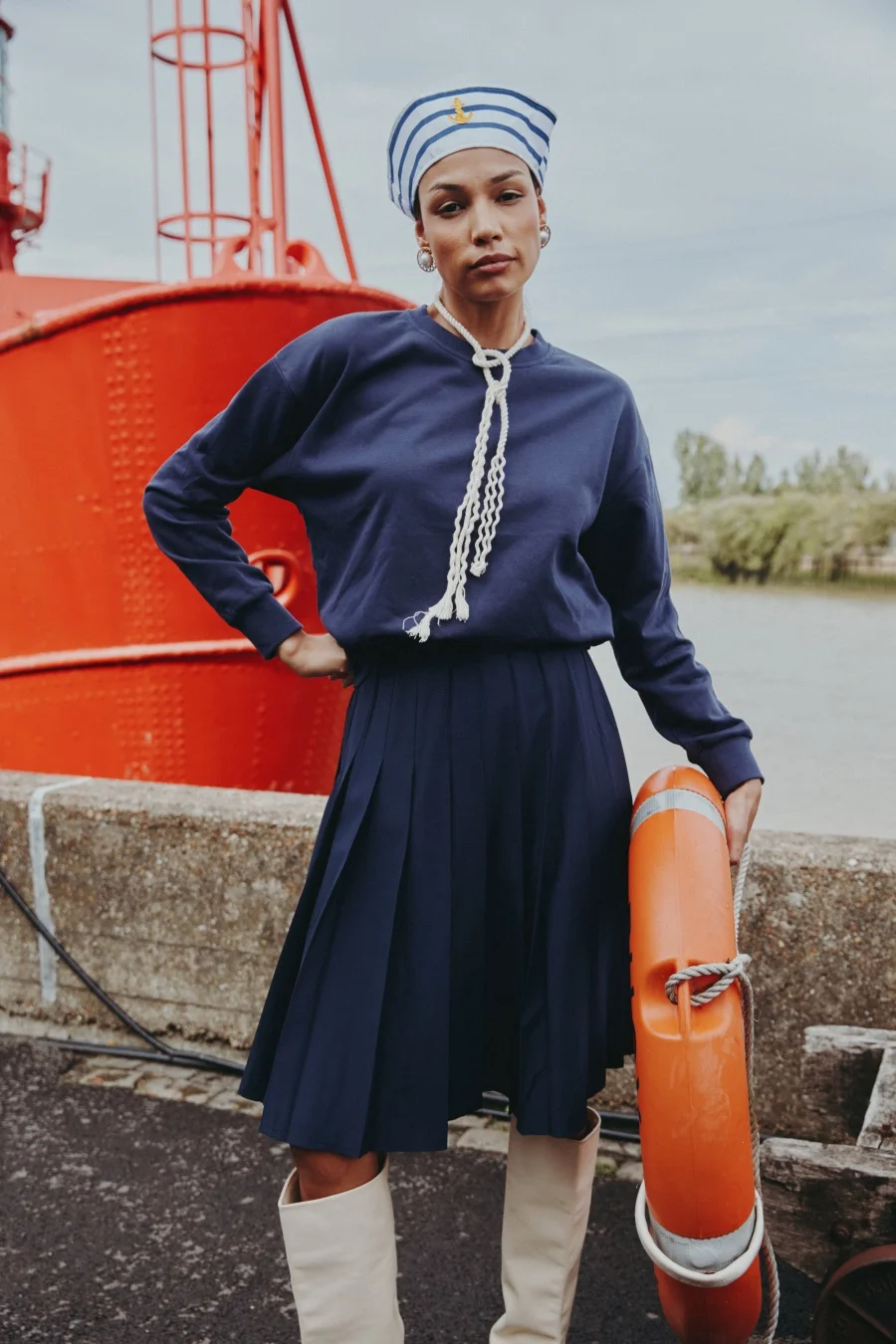 AS AW25 ropa deportiva de gran tamaño a la moda + falda plisada de secado rápido cubierta hasta la rodilla conjunto de ropa de mujer