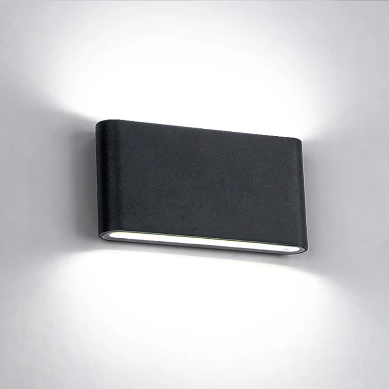 Lámpara de pared nórdica de aluminio de estilo moderno, lámpara de pared interior IP65 impermeable, luces de pasillo hacia arriba y abajo para el hogar, escaleras, dormitorio y cabecera