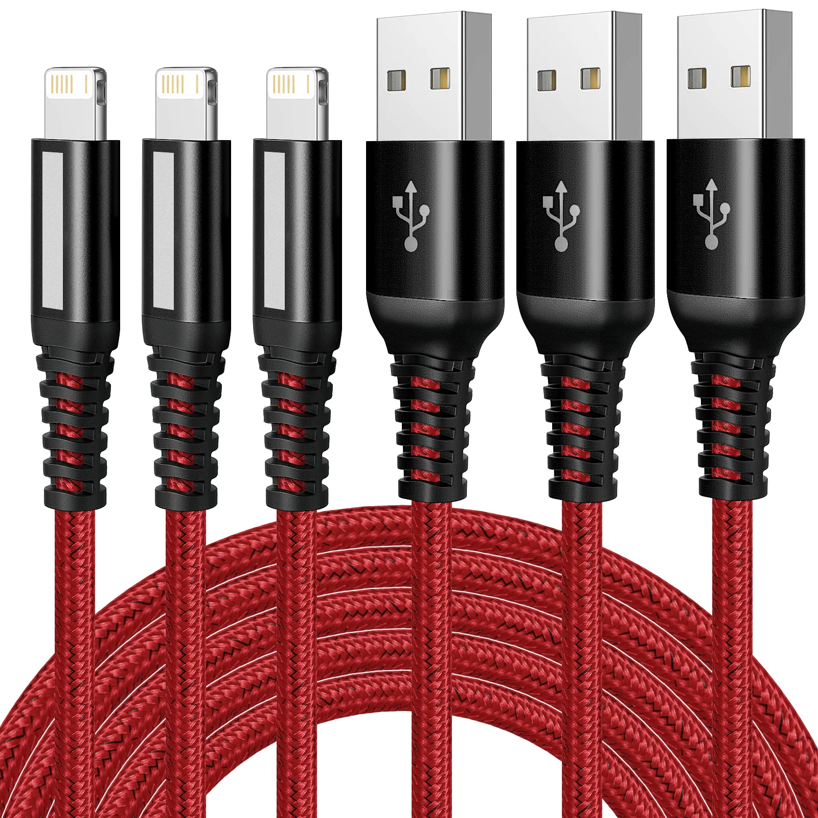 Cable USB 3A para iPhone 13, 12, 11, 14 Pro Max, XR, X, XS Max, 7, 8 Plus, iPad, cable de carga rápida, cable de datos, 1m, 2m, 3m