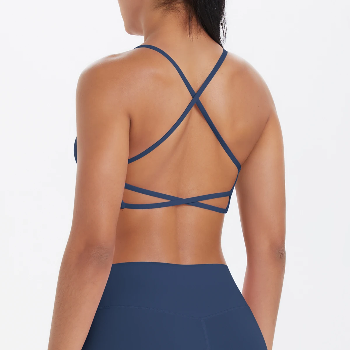 Sujetador deportivo cruzado Sexy para mujer, Top de Yoga para gimnasio, entrenamiento para mujer, sujetador de Yoga para correr, ropa interior deportiva elástica para mujer, camiseta sin mangas para entrenamiento físico