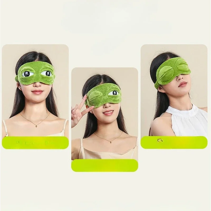 Antifaz 3D de Rana Triste para Dormir, Cubre Ojos Natural, Parche Ocular Suave y Portátil para Viajes, para Hombres y Mujeres