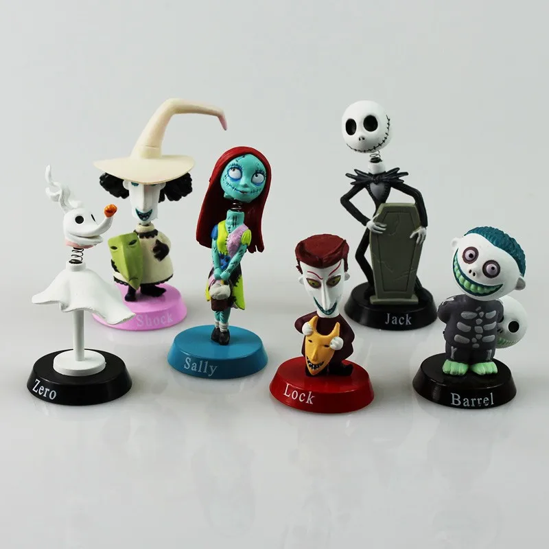 Pesadilla antes de Navidad Jack Jack Skellington / Freddy Krueger Bobble Head Doll PVC colección de figuras de acción juguete