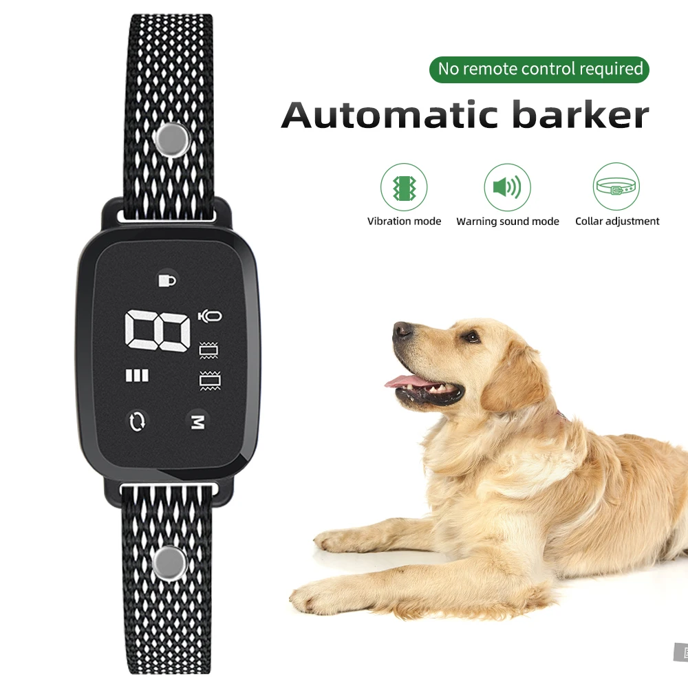 Collar de perro automático antiladridos para cachorros, impermeable, recargable, eficaz para dejar de ladrar, Collar de entrenamiento, doble vibración