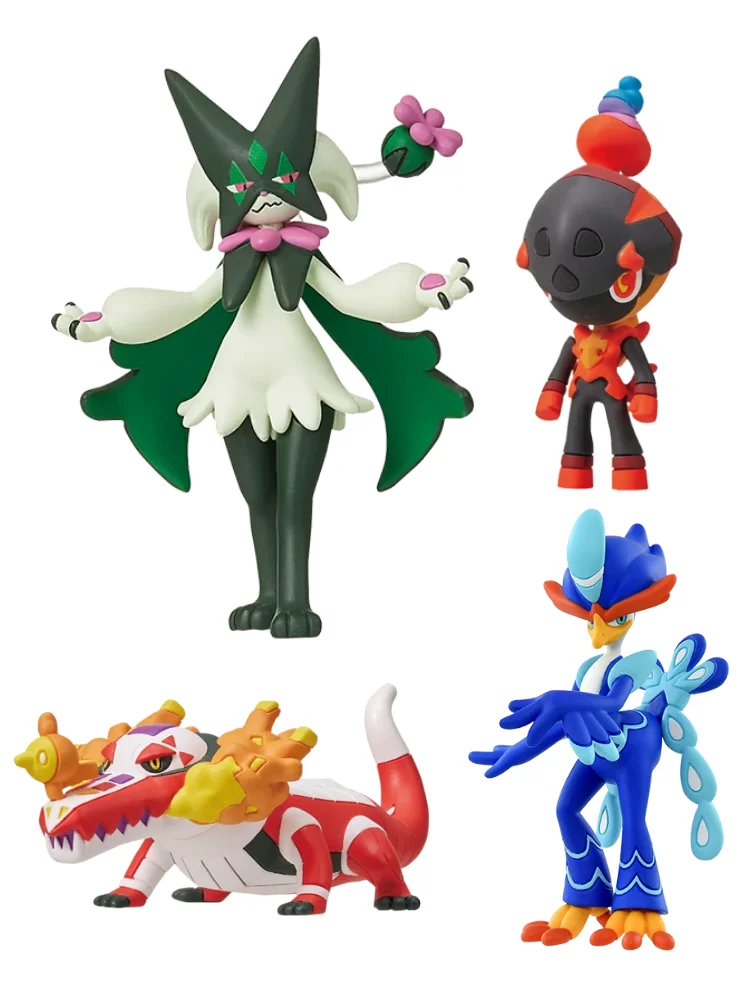 Las más nuevas figuras de Pokémon TOMY Skeledirge Meowscarada Quaquaval Charcadet Pokémon escarlata violeta Paldea región colección regalo