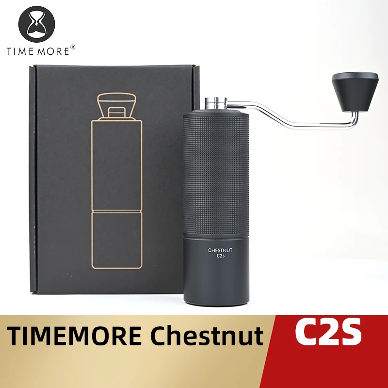 Molinillo de café Manual TIMEMORE Chestnut C2S, nueva actualización, molinillo de mano portátil con cuerpo de Metal integrado, ideal para viajes y Camping