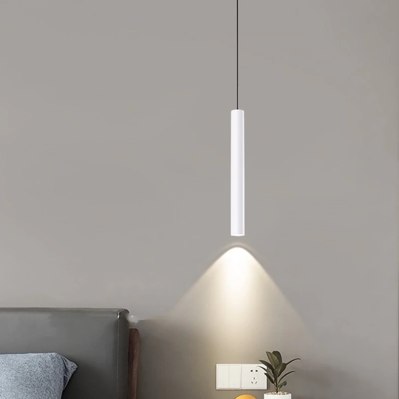 Lámpara colgante de noche minimalista, foco para dormitorio, restaurante, Bar, cocina, comedor, isla, luces de plataforma, iluminación Led colgante