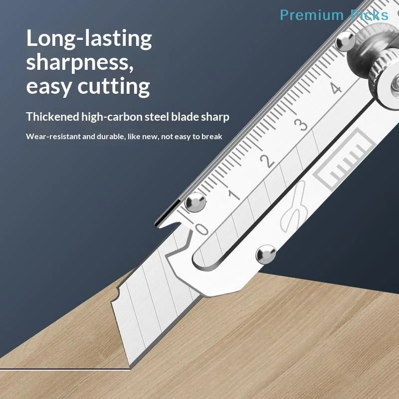 Cuchillo Multiusos Retráctil de Alta Resistencia, Cortador de Cajas de Acero Inoxidable, Ideal para Hogar, Oficina, Manualidades y Apertura de Paquetes