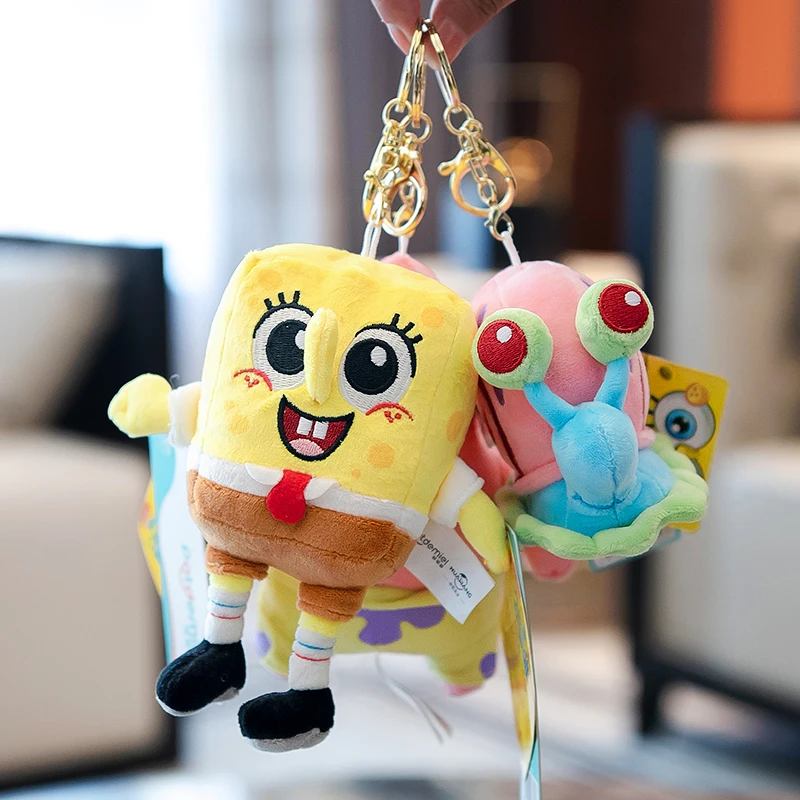 Anime Bob Esponja Squarepants Patrick Star Calamardo Eugene H. Krabs Gary juguete de peluche colgante llavero regalo de cumpleaños para chico