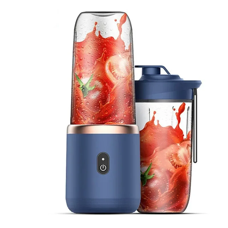 Batidoras de zumo de fruta portátiles, Mini botella eléctrica Personal de verano, USB para el hogar, máquina exprimidora de 6 hojas para cocina