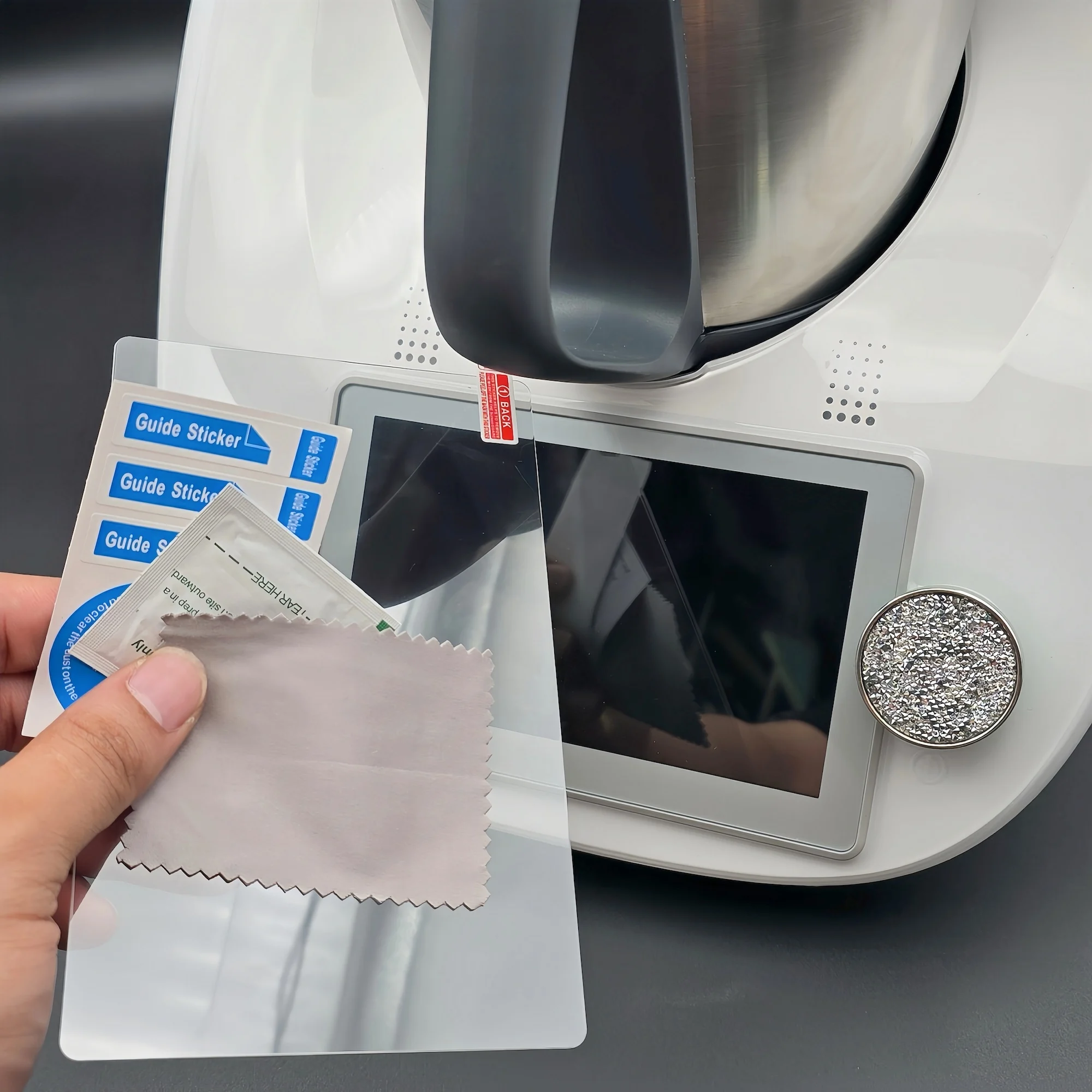 Protector de pantalla compatible con Thermomix TM7 TM6 TM5 Vidrio templado 1 pieza Vidrio templado de alto alumina