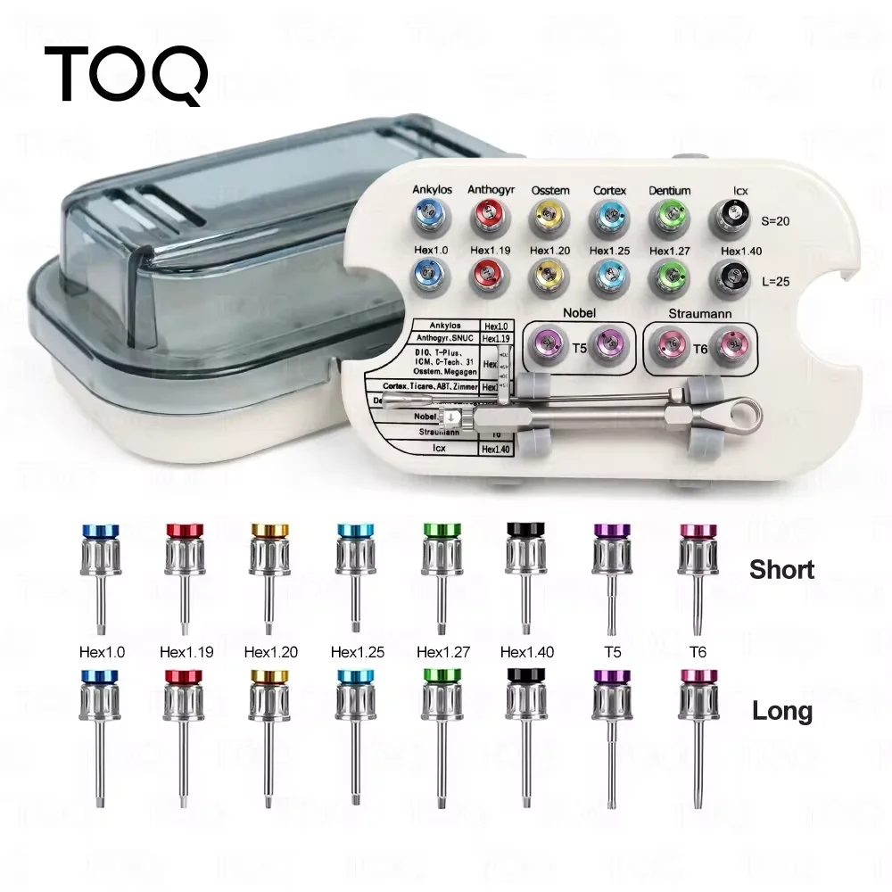 Nuevo Destornillador de torsión Universal para implante Dental, llave de restauración de prótesis, Kits de trinquete, herramienta de implante de odontología 10-70NCM