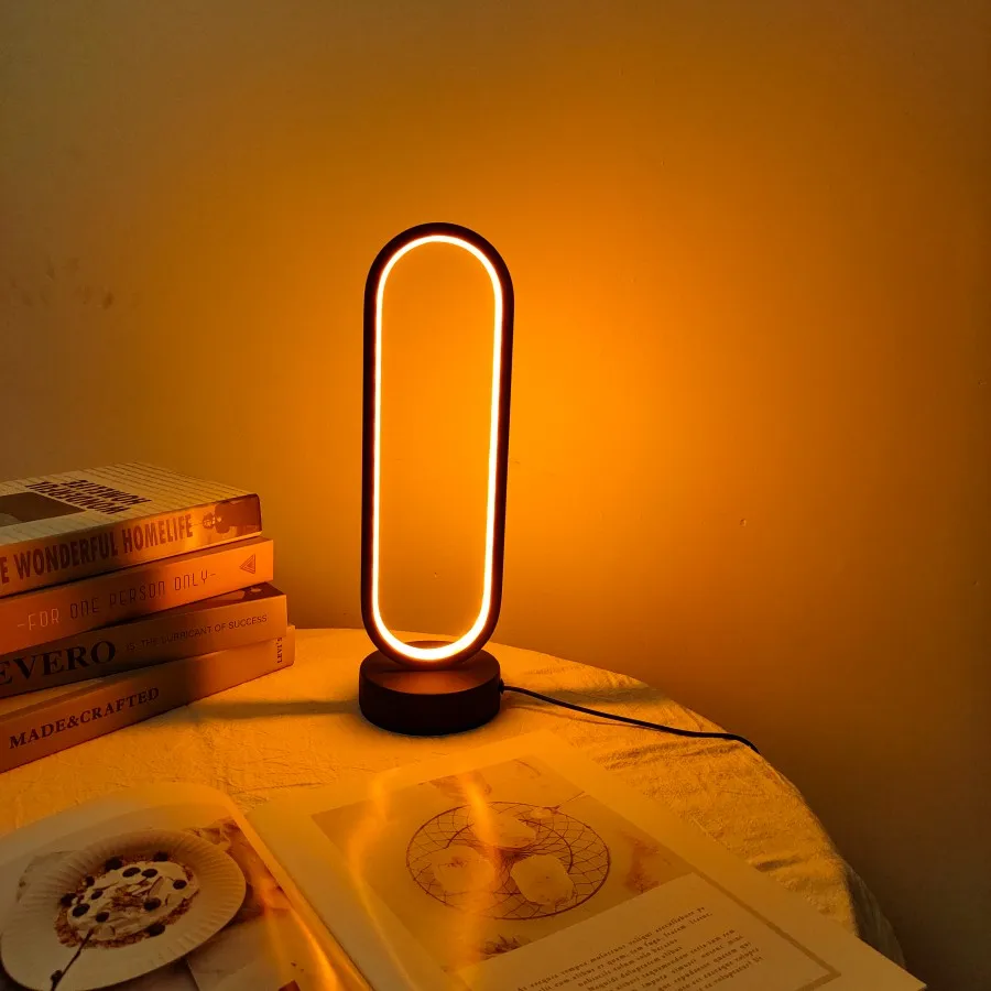 Lámpara de noche LED de tres colores con regulación de intensidad para dormitorio, sala de estar, lámpara de cabecera, 1 unidad
