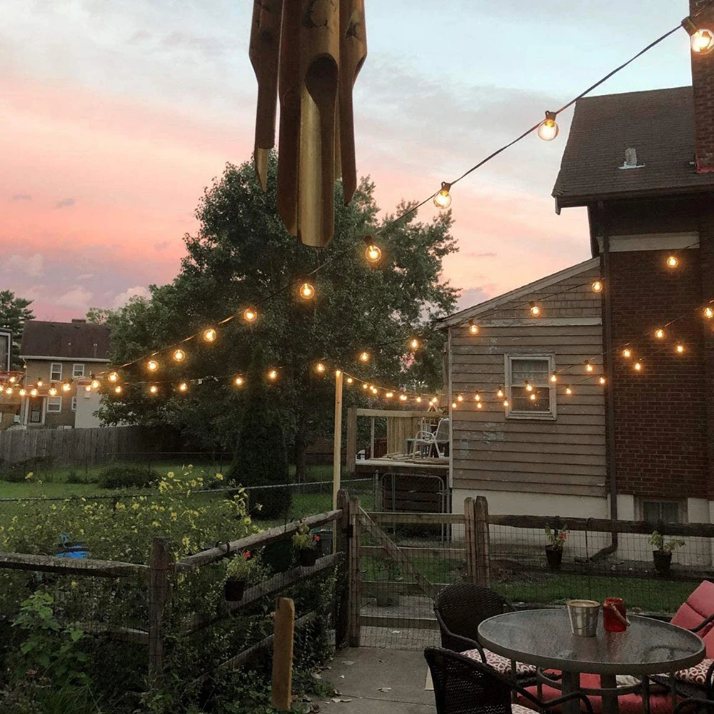 Guirnalda de luces LED con forma de globo de 9M/26M, Hada LED G40 para exteriores, fiesta de Navidad, decoración de jardín, lámpara de guirnalda, calle, Patio trasero
